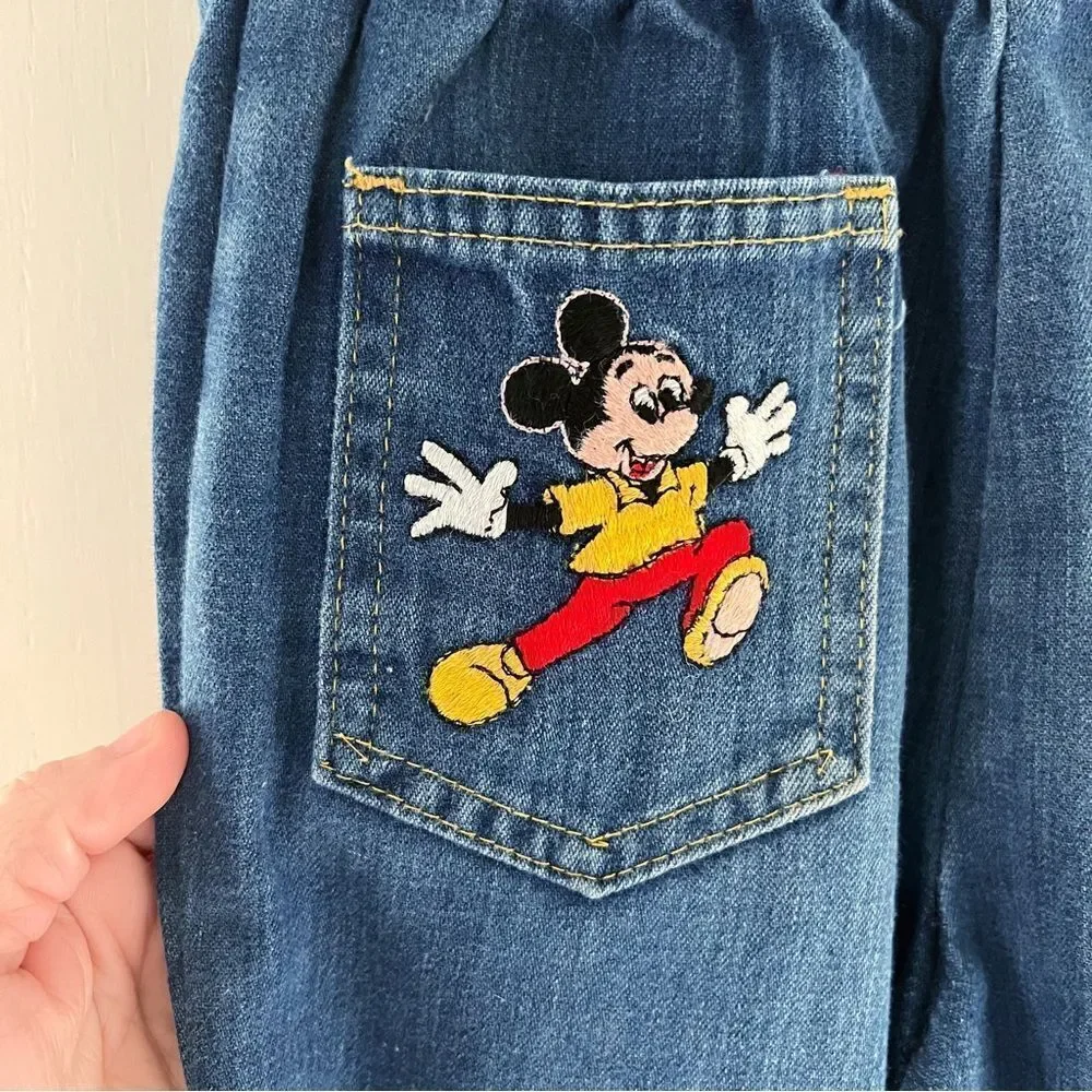 Vintage Disney Mickey Mouse Patch Jeans